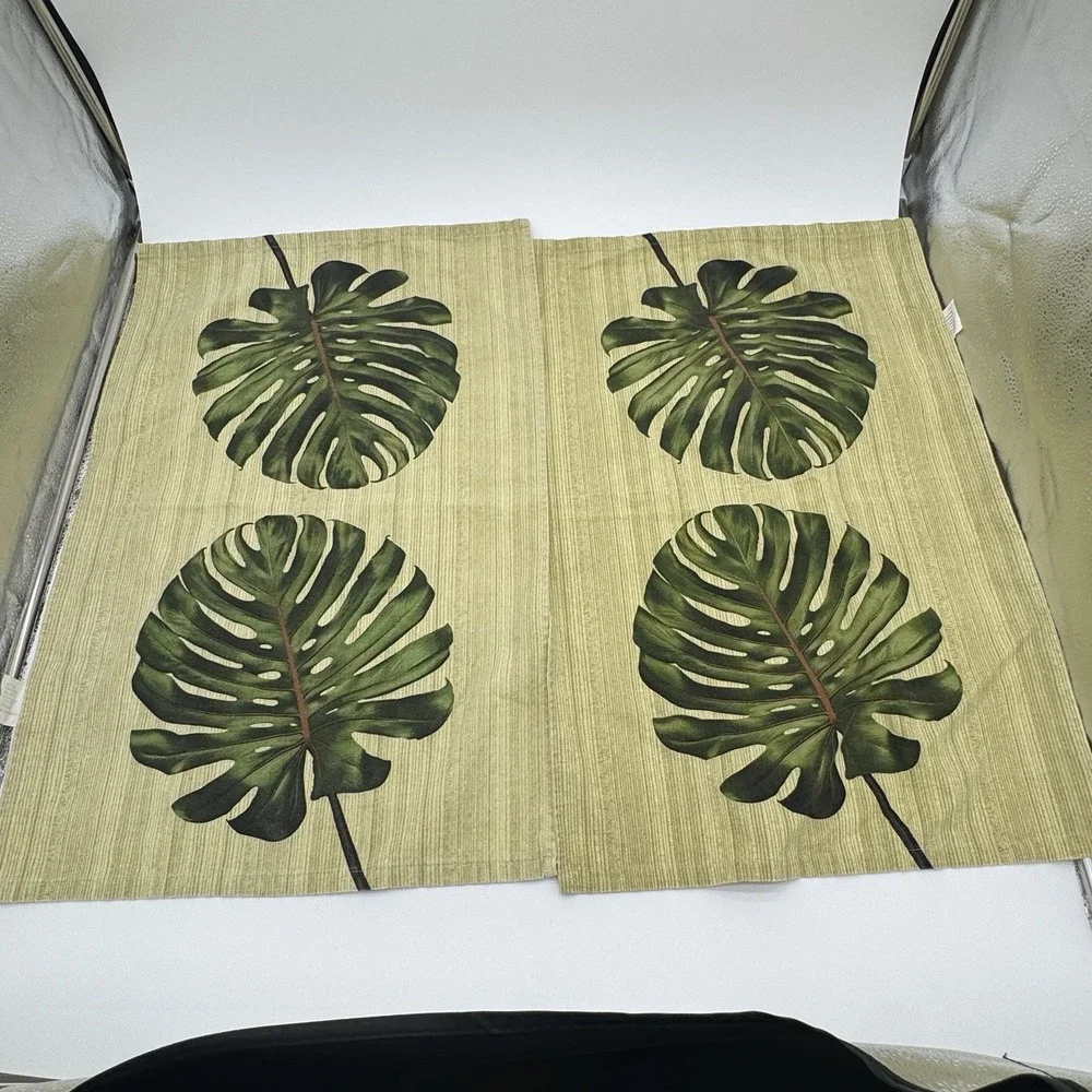 Vintage 90s Placemats Lot Of 10 Southwestern Monstera Plaid‎ Cotton Table